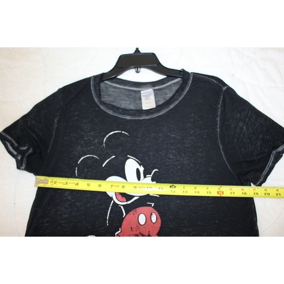 Disney - Jerry Leigh Retro Mickey Burnout Tee, Distressed sz L - Picture 5 of 6